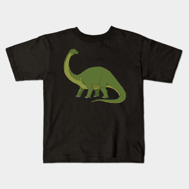 Brontosaurus Kids T-Shirt by RockyDesigns